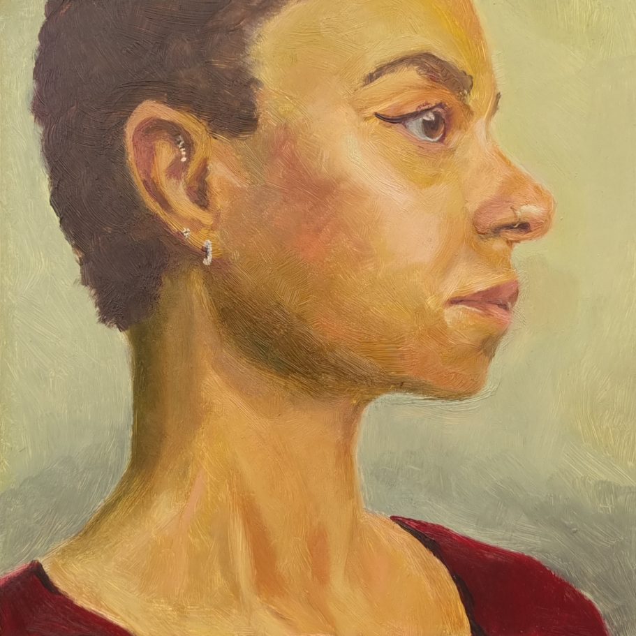 Olieverf op paneel, 20x20 cm