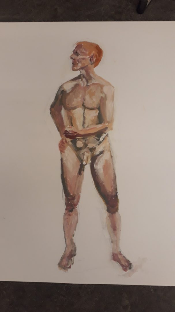 Studie naar model, Atelier Van Gogh, 2023
Olieverf op papier 70x50cm