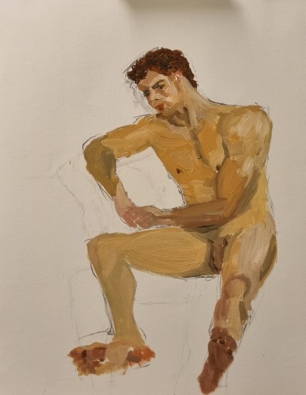 Studie naar model, Atelier Van Gogh, 2023
Olieverf op papier 70x50cm