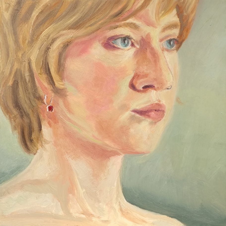 Olieverf op paneel, 20x20 cm