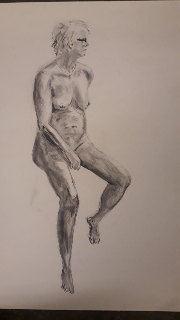 Studie naar model, Atelier Van Gogh, 2022
Houtskool op papier 70x50cm
