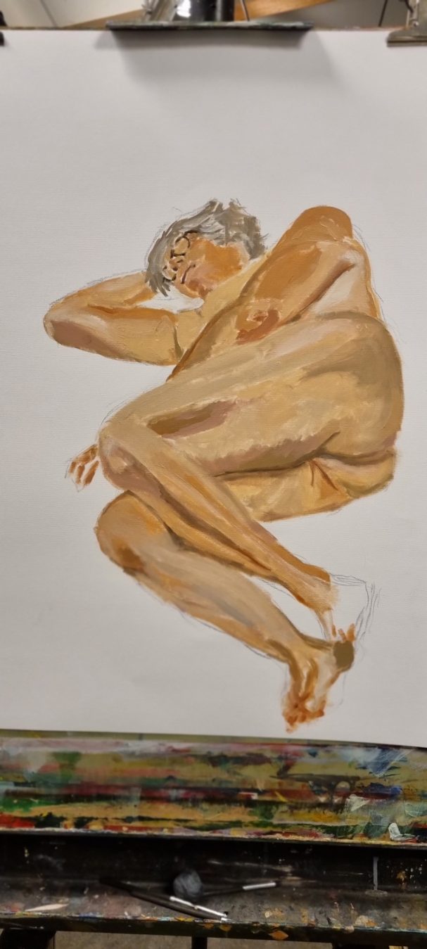 Studie naar model, Atelier Van Gogh, 2023
Olieverf op papier 70x50cm